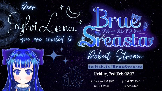 ges besok srea <a href="/BrueSreasta/">Brue Sreasta ✨</a>  debuzzzz gessss
rameeeeinnn twittchnyaaa sekalian kenalan sama alien biru 1 iniiii yakk 
ini linknyaaa 
twitch.tv/BrueSreasta