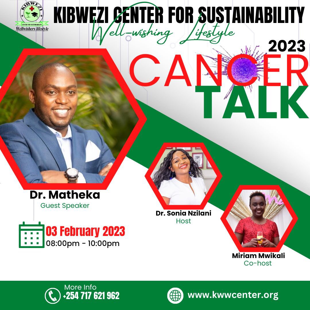 KibweziWW's tweet photo. As we plan to commemorate #WorldCancerDay we invite you to a #CancerTalk on 3rd February 2023.
More details shall be shared before then! https://t.co/F7SsYuYxvQ
