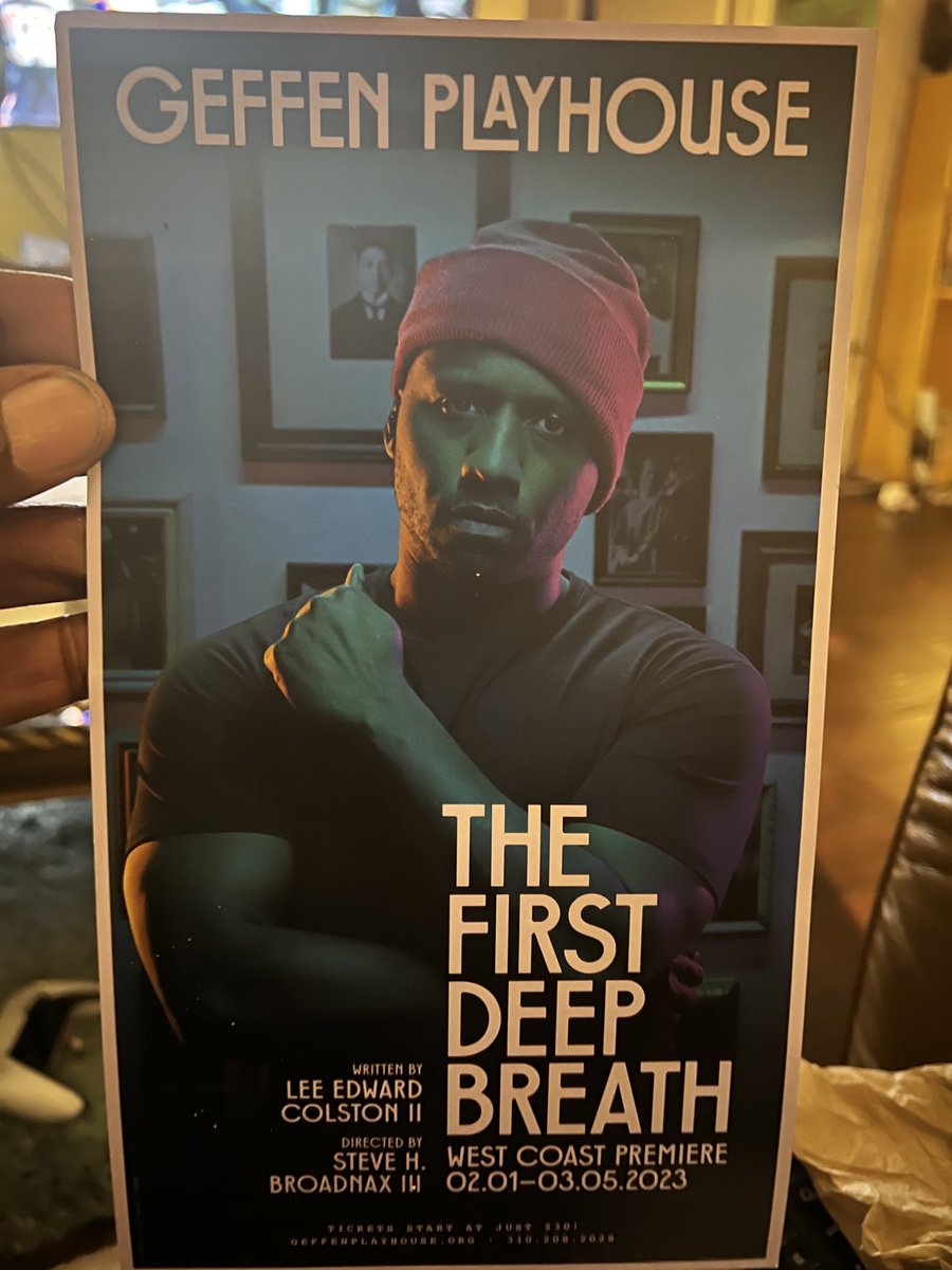 TonyTodd54's tweet photo. #TheFirstDeepBreath @GeffenPlayhouse https://t.co/93rbIPcLZ9