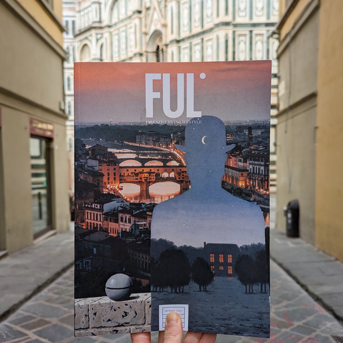ful_magazine's tweet photo. L'ultimo numero di #FULmagazine è veramente magico! 🌙

🧩 Copertina realizzata da #Sbracegram 

#oltrelacupola #ful #fulfirenze #magazine #rivista #duomo #duomofirenze #magritte #pontevecchio #arte #art #dafareafirenze #eventifirenze #artecontemporanea  #streetphotography https://t.co/a9gEAnZodb