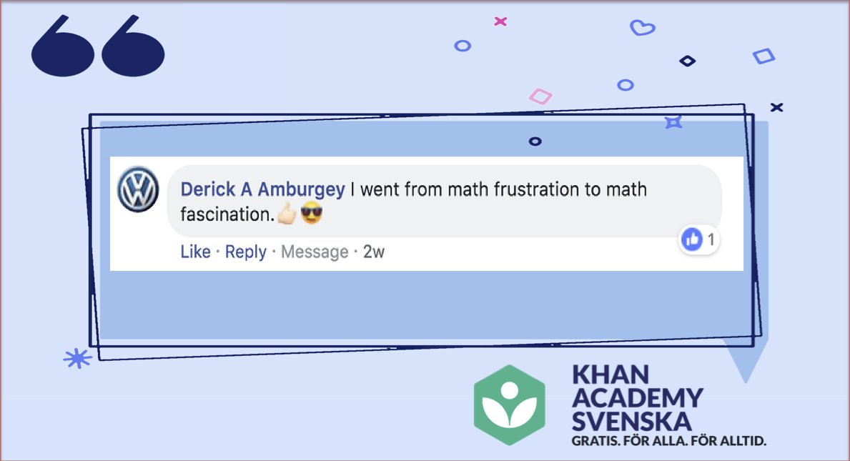 🙏 Hur kan Khan Academy hjälpa dig eller någon du känner?❤️

sv.khanacademy.org

#skola #Lärare #läromedel #utbpol #khanacademy #digitalskola #matematik