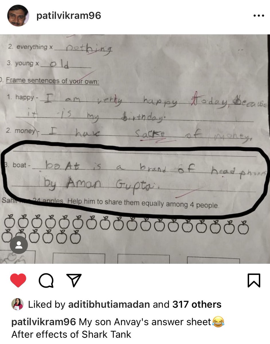 amangupta0303's tweet image. I came accross this on Instagram. 

I always said:- A for Apple B for boAt. 

Petition to make this change in all text books…. 😉😉😉😉