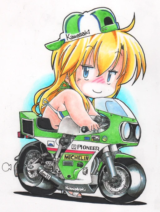 ZX-4R、TT-F3やSP400みたいなレースが復活するのかと一瞬思ったが、カワサキの4発ならこれをネイキッド化してさらにZ900RSみたいなヘリテージ系を…という方向もアリな気がしてきた 