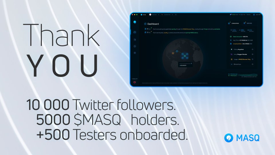 MASQ_ai's tweet photo. We want to thank each and every one of you. π
We keep building! π οΈ https://t.co/yJZQPSiDNU