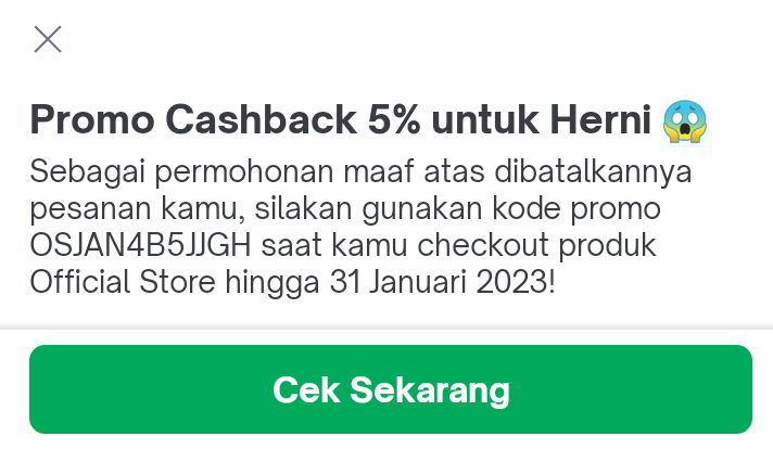 suhaqji's tweet photo. @hauwmmm @RacunBelanja jangan dicancel, biarkan tokonya yg cancel. Ada voucher kompensasi klo yg membatalkan itu Official Store https://t.co/3Rjj1HmDsV