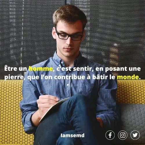 Apporter sa pierre à l'édifice, c'est très important ! 

 #mouvement #objectif #evolutionpersonnelle #positive #mental #positif #homme #monde #citation #Respect