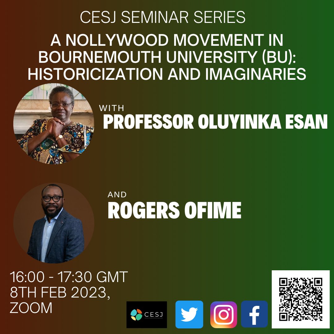 Join us for an engaging and informative seminar on Nollywood and its current movement.Professor Oluyinka Esan, Rogers Ofime, and Dr. Samantha Iwowo provide their insights on the history and imaginaries of Nollywood and its implications of production, distribution &amp; consumption.