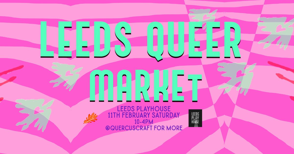 LeedsPlayhouse's tweet photo. Shopping for a gift this Saturday?
Why not stop by our Level 2 balcony 10am-4pm, where the folks from #LeedsQueerMarket will have vegan and cruelty-free goodies available!
Expect last-minute Valentine's presents, art prints, and cosy knitwear 💝🎨🖼️
#LGBTplusHM #LGBTHistoryMonth https://t.co/TmT6Y0fN4j