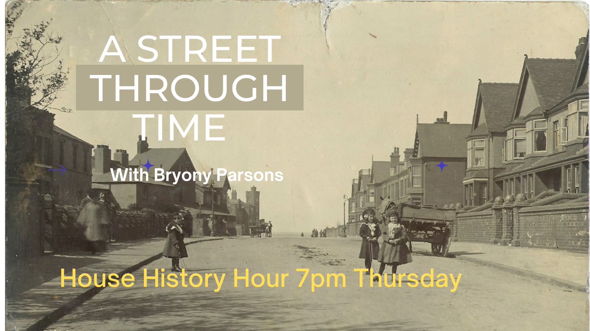 #HouseHistoryHour Presents 

 🏠  A Street Through Time 

🟩 with Bryony Parsons 

🕖 Tonight  7pm

@BryonyEFC
#Househistory
#AHouseThroughTime
@OnePlaceStudies 
#localhistory