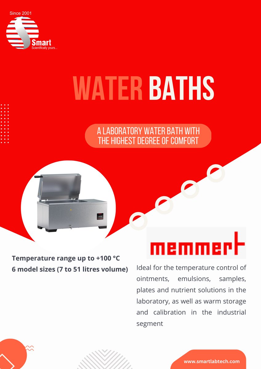 SmartLabTech2's tweet photo. Memmert is an innovation leader in the development of heating ovens, incubators, climate chambers as well as water baths and oil baths.
For more info,
E-mail us : marketingsupport@smartlabtech.net
#heatingovens #hotairsterilizers #climatechambers #humiditychambers #incubators https://t.co/3KwqJoWCQp