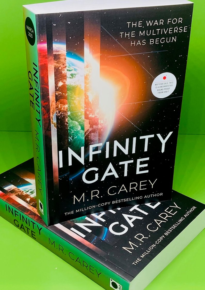 Giveaway!! I have two proofs left of this amazing, epic multiverse tale from none other than <a href="/michaelcarey191/">M.R.Carey</a>. Want to get your hands on one? Retweet this to win and I'll pick two people at random tomorrow lunchtime.
