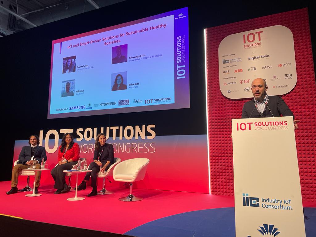 @ODIN_H2020 participates in the IOT Solutions World Congress   in the IoT and Smart-Driven Solutions for Sustainable Healthy Societies panel on how to create an open digital platform that supports a set of key services and Resources powered by robotics.
#IOTSWC23 #ODINproject #AI