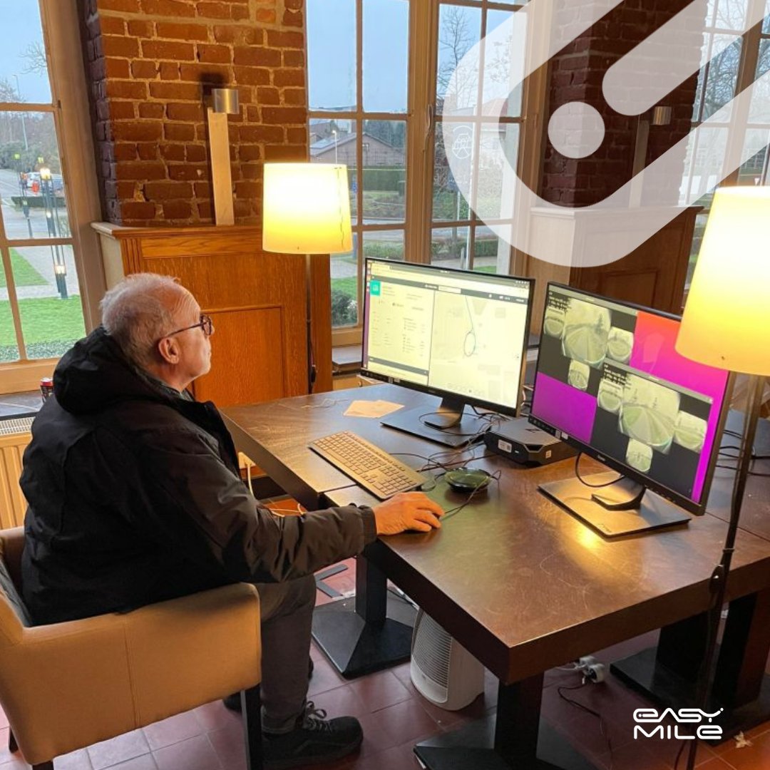 Easy_Mile's tweet photo. [#BehindTheScenes] 👨‍💻 The first step to integrating #remotesupervision in the loop of our autonomous transport system at #Terhills. 

LRM, Ush #technology #smartmobility #smartmobilityterhills #efro #erdf #autonomousvehicles https://t.co/ikRR0ksNlV