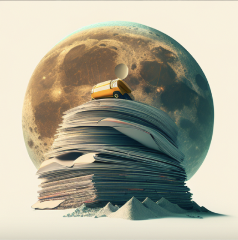 alphamoon_ai's tweet photo. 2023 is all about #AI advancements.
#ChatGPT, #midjourney, #Youchat - you name it

As we're launching a Document Processing series soon, we used @midjourney to create some webinar promo.

Prompt: a pile of invoices on the moon (hey, we're Alphamoon 🌔)

Results: out of this world https://t.co/CLck1kII99