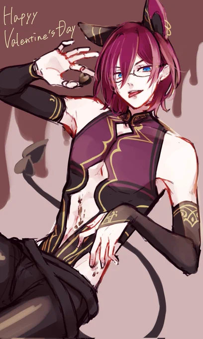 イベントとは何も関係の無い去年描いたバレンタインの絵 