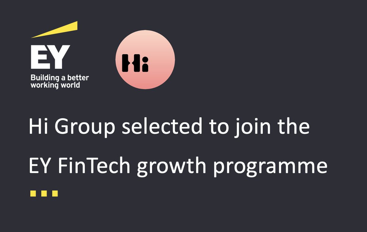 Hi55Ventures's tweet image. Thrilled to announce that we have been selected to join the first cohort of the all-new @EYnews Fintech growth programme.
 
This provides us with access to the might of the EY network, whilst providing opportunities to #collaborate and network with other scaling #fintechs.