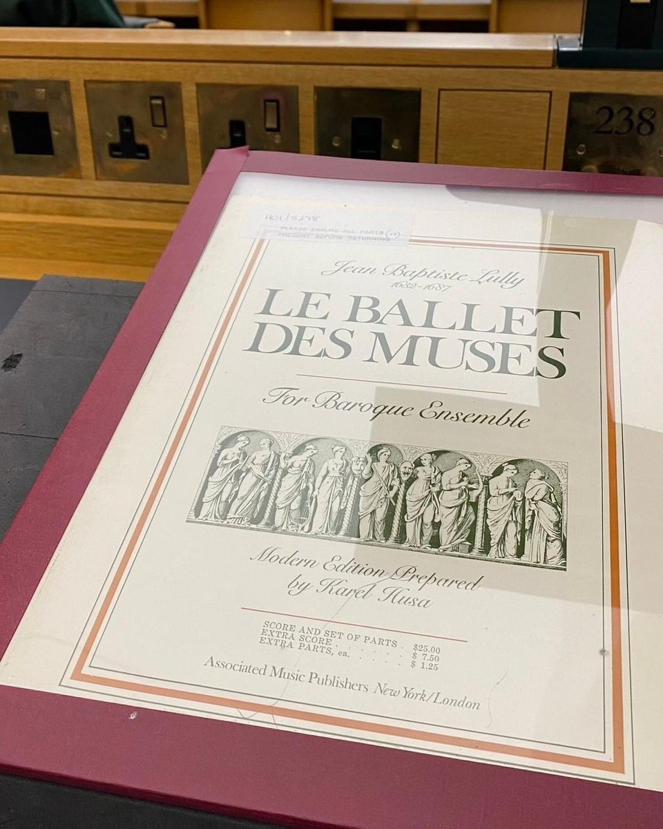 InvictaSinfonia's tweet photo. In preparation for our upcoming concert, we took a trip to the @britishlibrary on a quest for Jean-Baptiste Lully's Le Ballet des Muses! 

Join us on the 15th February at St Bride's to hear this dramatic work https://t.co/riEDQI0HAm @stbrideschurch @StChrisHospice https://t.co/yy5IcenpRK