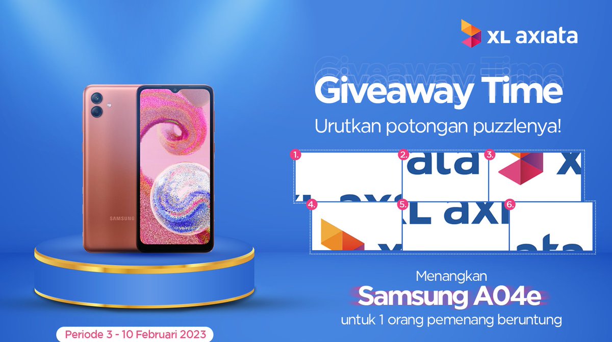 XLSMART's tweet photo. ✨GIVEAWAY TIME✨

Potongan puzzle mana yang tepat nih?
Langsung aja jawab dan ikutan giveawaynya yuk!
Caranya:
1. Follow @XLAxiata_Tbk
2. Reply jawaban (cukup 1 kali)
3. Sertakan hashtag #JadiLebihBaik
4. Like &amp; retweet tanda kamu sudah ikutan

Good luck yaa!😉 https://t.co/6v6U90xv7T