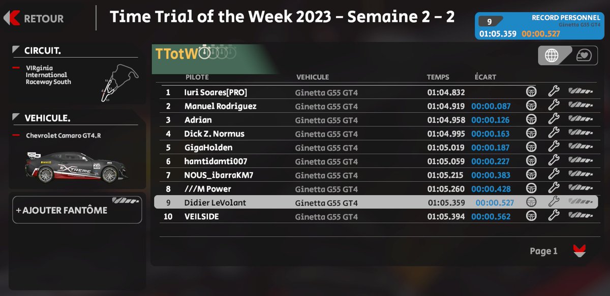 First time i do some time trial in #Automobilista2 , it's really fun to do, i will do more in the future
