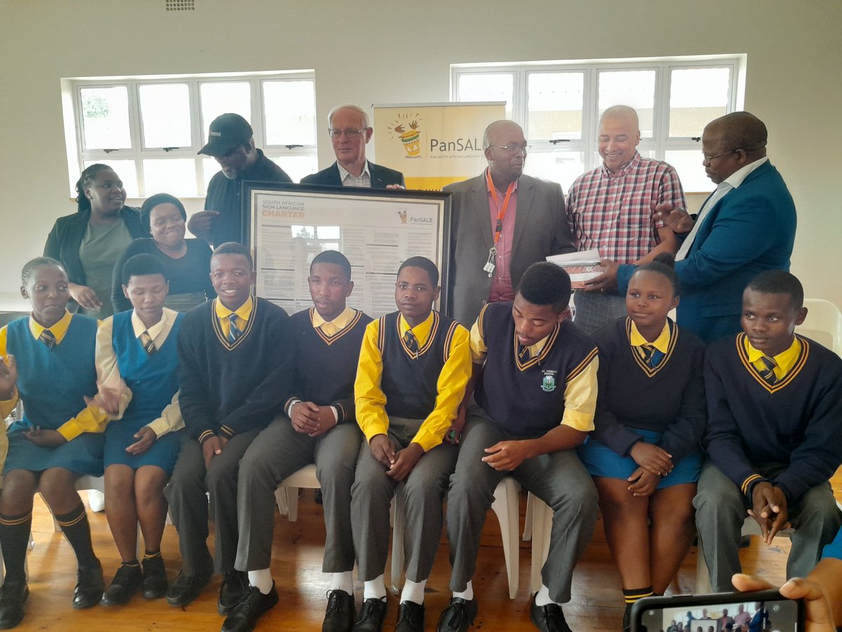 PanSALB's tweet photo. [In Pictures]: Our community outreach initiative for learners and parents who know and use the sign language as a first language at St Thomas School for the Deaf.  #LanguageActivismMonth @SportArtsCultur https://t.co/HvRjAbwJr5