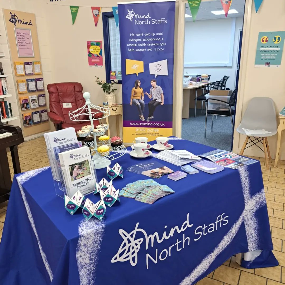 Today's the big day! Time to talk day in store! North Staffs Mind are here for you to chat to with lots of information and drinks and cake 9-5! Help us stop the stigma around mental health issues for others. It's ok not to be ok! #longtonmindshop #TimeToTalkDay #northstaffsmind