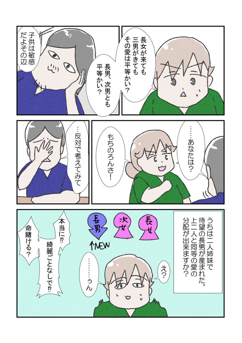 家族計画①
難しい問題の扉を開けちゃったな… 