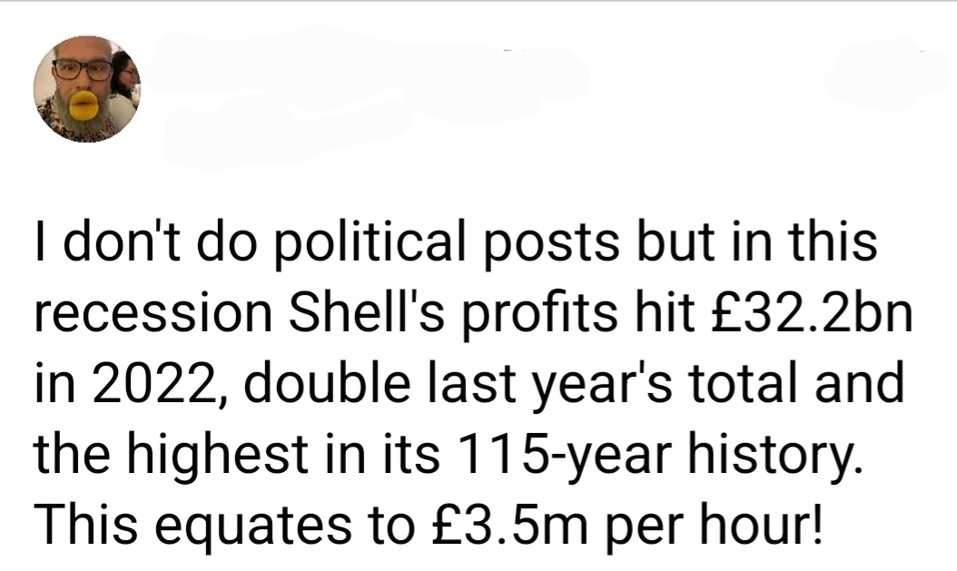 sliceandserve's tweet photo. From a mate over on FB.
#notfactchecked #angryface #BP #costoflivingcrisis #arseholes https://t.co/VWfDz5EllR