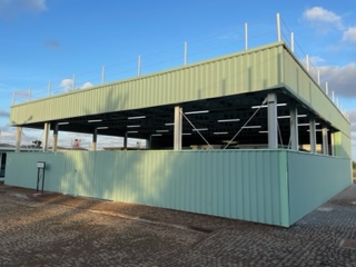 AguasPontaPreta's tweet photo. Os decantadores lamelares #TECNOCONVERTING (3X1.250 m3/dia) da ETAR Municipal de Santa Maria #PontaPreta #IlhadoSal https://t.co/0MFORZzWY6