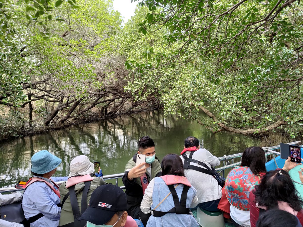 DanielInTaiwan's tweet photo. Sicao Green Tunnel in #Tainan, #Taiwan. Taking the boat through the mangroves is fun but be aware that even with a boat full of foreigners (mostly Korean), they'll still only explain everything in Mandarin. You better come with a local. https://t.co/obcdikxgGk