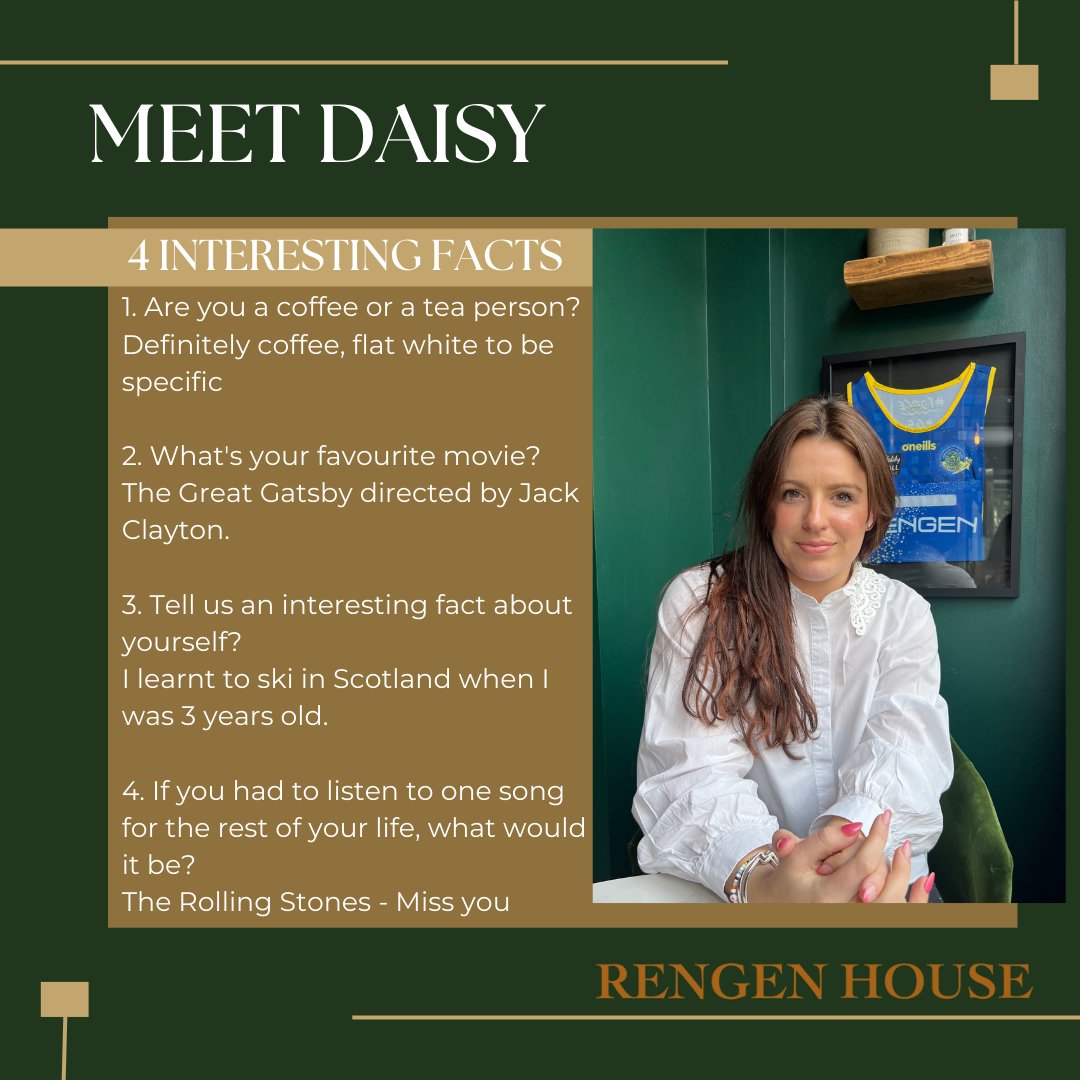 Rengen House (@rengenhouse) on Twitter photo Meet Daisy! ✨
Daisy is the newest member of the Rengen House team. With seventeen years of experience in the hospitality industry in & around the Bath area, you may even know or recognise her already!
Drop in & say hi or get in touch Daisy@rengenhouse.com📧
#meettheteam Meet Daisy! ✨
Daisy is the newest member of the Rengen House team. With seventeen years of experience in the hospitality industry in & around the Bath area, you may even know or recognise her already!
Drop in & say hi or get in touch Daisy@rengenhouse.com📧
#meettheteam