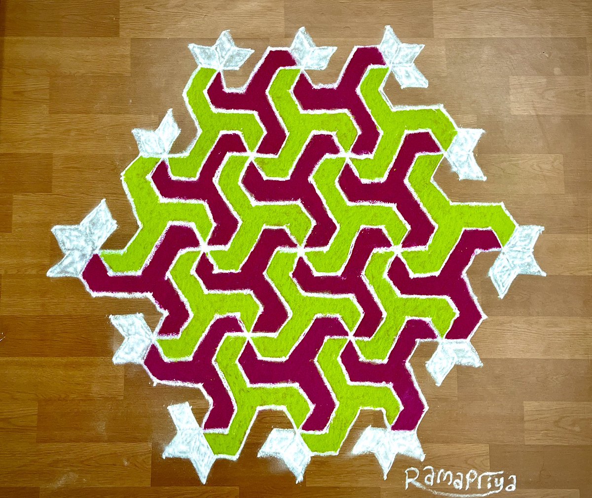 rramapriya's tweet photo. Exploring a traditional Indian motif called “Parijatha kodi” , ending up with the fun fidget spinner design! #patternmaking #kolam #patterns #tessalations #meditativedrawing #floorart #indiantraditionalart #geometry #wellbeing #arttherapy https://t.co/HNfyqvhWj8