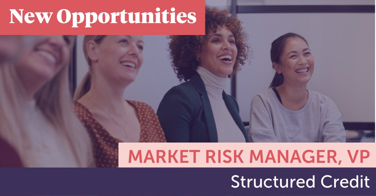 TheReturnHub's tweet image. NEW OPPORTUNITY: Market Risk Manager, #VP, #StructuredCredit
#London, #hybridworking 

Work with trading desks, risk management, regular reporting of risk positions, limit breaches, &amp;amp; stress testing results.
 
More at: buff.ly/3HRjgfi   

#WomenInFinance  #PrivateBank
