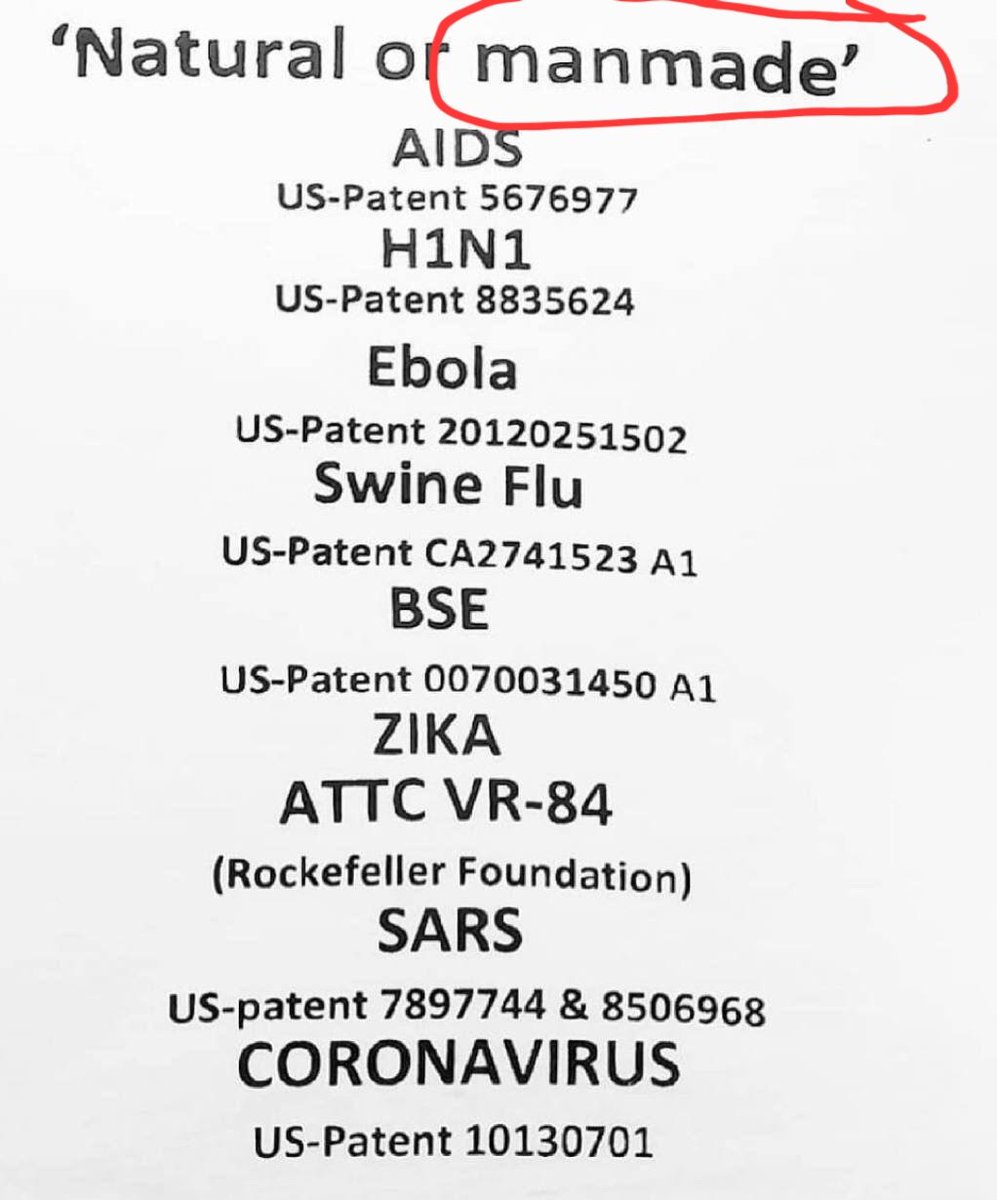 SGroter12's tweet photo. #Natuurlijke virussen bestaan niet, @MarionKoopmans, slechts (wo)man-/labmade DNA/RNA #constructen = BioWarfare!

#Viroscience vh @ErasmusMC is gevaar ivm MK-Ultra KoopMANs' (&amp; Ron Fouchier's) Gain-of-Function #biowapen ontwikkeling! #DYOR: oa patenten.

NOOIT 'VACCINEREN' 💉❗️ https://t.co/pZKN9zVSHG