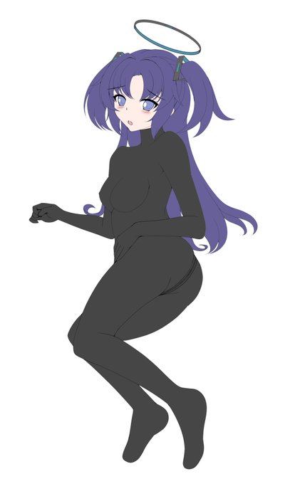 ラバースーツユウカちゃんの下描きです 