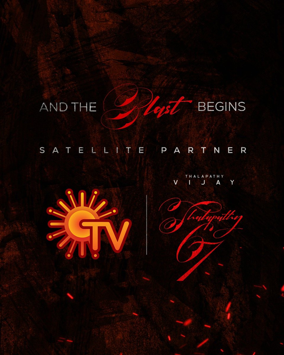 SunTV's tweet photo. We are happy to announce that we have acquired the satellite rights for @actorvijay’s #Thalapathy67 directed by @Dir_Lokesh ! 

#SunTV #ThalapathyVijay https://t.co/8isR5ROzyd