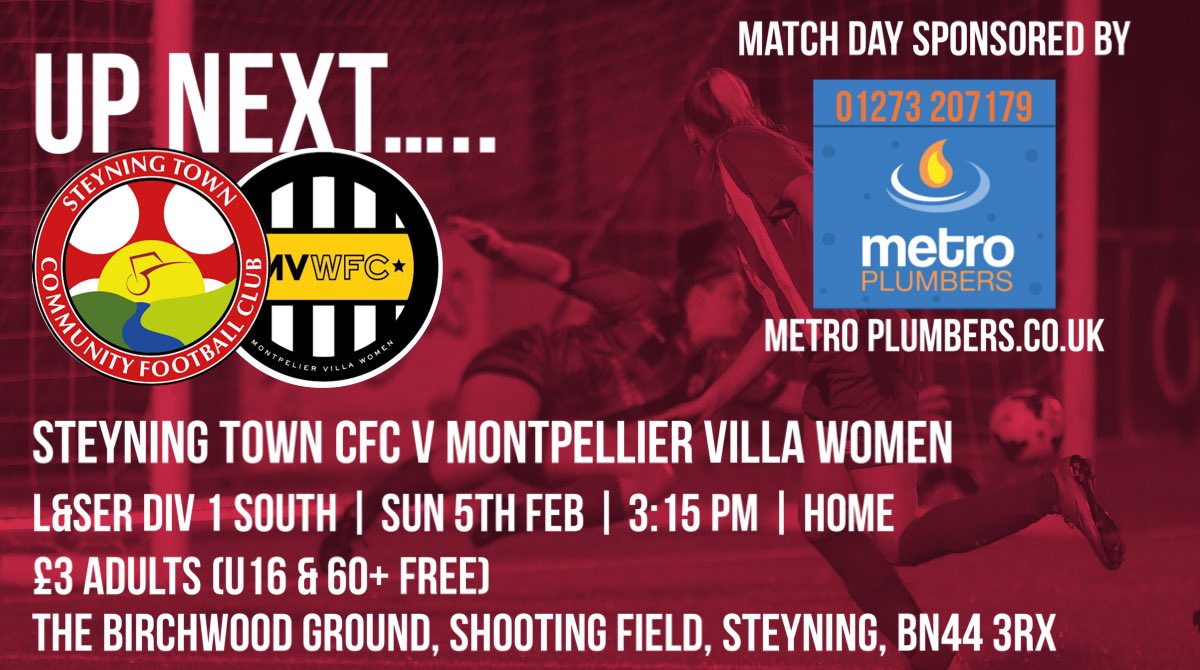 stcfcwomen's tweet photo. This Sunday we have a reverse of last week’s fixture and a chance for us to return the hospitality and host @MVWFC 
In the @LSEWomensFl 

@MVWFC took the 3 points in a tight encounter so expecting another good match

Match day sponsored by Metro Plumbers 
https://t.co/xc6lgmSdKs https://t.co/HvRKPqshmF
