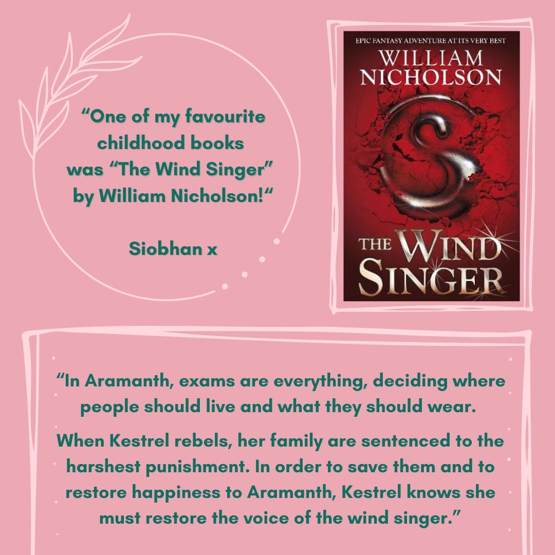 empowordjournos's tweet photo. Social Media Manager, @Siobhan_RM, shared one of her favourite childhood books with us, “The Wind Singer” by @WilliamNicholson.
(Summary by publishers)
#NationalStorytellingWeek #ChildhoodMemories #BookTwitter #TheWindSinger #FavouriteBook https://t.co/2Nw8g2rtrv