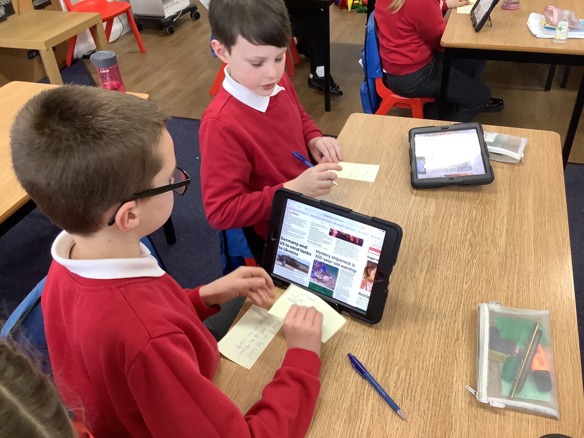Year 4 are enjoying exploring the <a href="/FirstNews_Teach/">First News Education</a> digital paper today. They’re amazed by some of the things they’ve found. There’s something interesting in there for everyone 📰👍