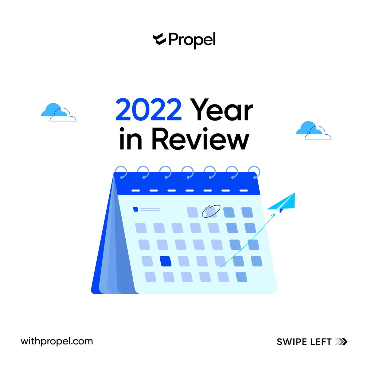 WithPropel's tweet image. 2022 was a blast 🚀
Let&apos;s turn it up a notch this year.

#2022Recap #Propel #GrowWithoutBorders 

Follow #Thread to see more.