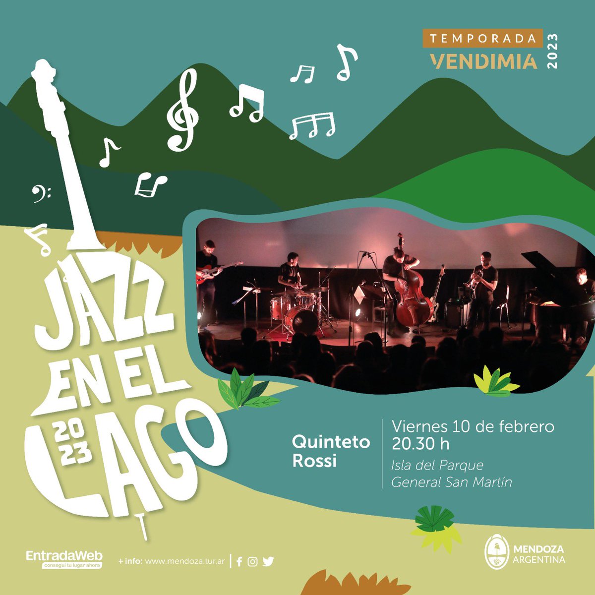 Cultura_Mza's tweet photo. 🎶Ciclo Jazz en el Lago 

Viernes 10 de febrero a partir de las 20.30h 👇🏼

🎫Entrada gratuita a través de https://t.co/YGpTcqDlD9.

No te lo pierdas ¡Te esperamos!

#TemporadaVendimia #JazzEnElLago #Mendoza #CulturaMendoza https://t.co/o76o8CG1OT