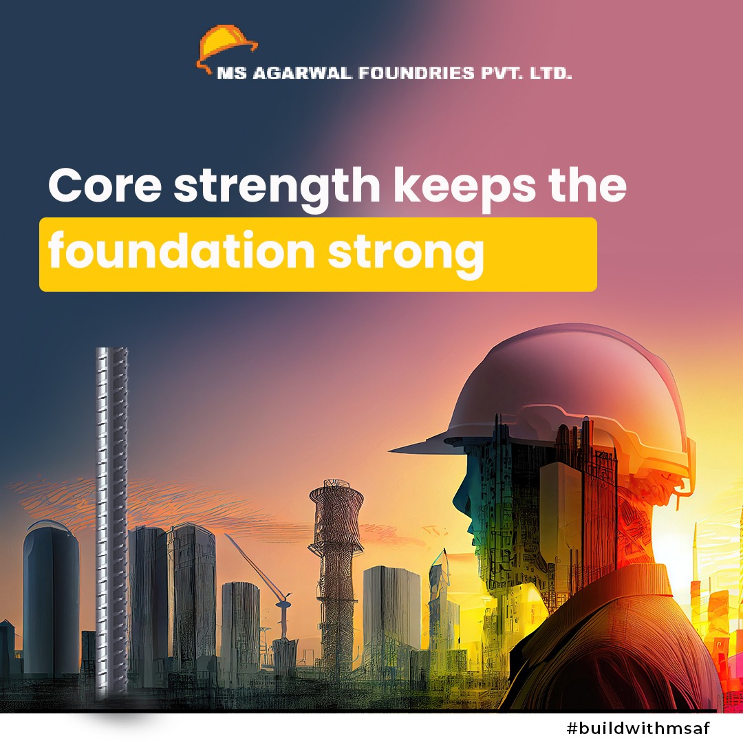 MFoundries's tweet photo. Core strength is very important when it comes to building the foundation of your home. No one understands it better than MSAF whose strength keeps the base of your home sturdy as ever. 

Like, Share &amp; Subscribe MSAF social media

#msaf #msagarwal #buildingconstructions #TMT https://t.co/y8iWQoksbC