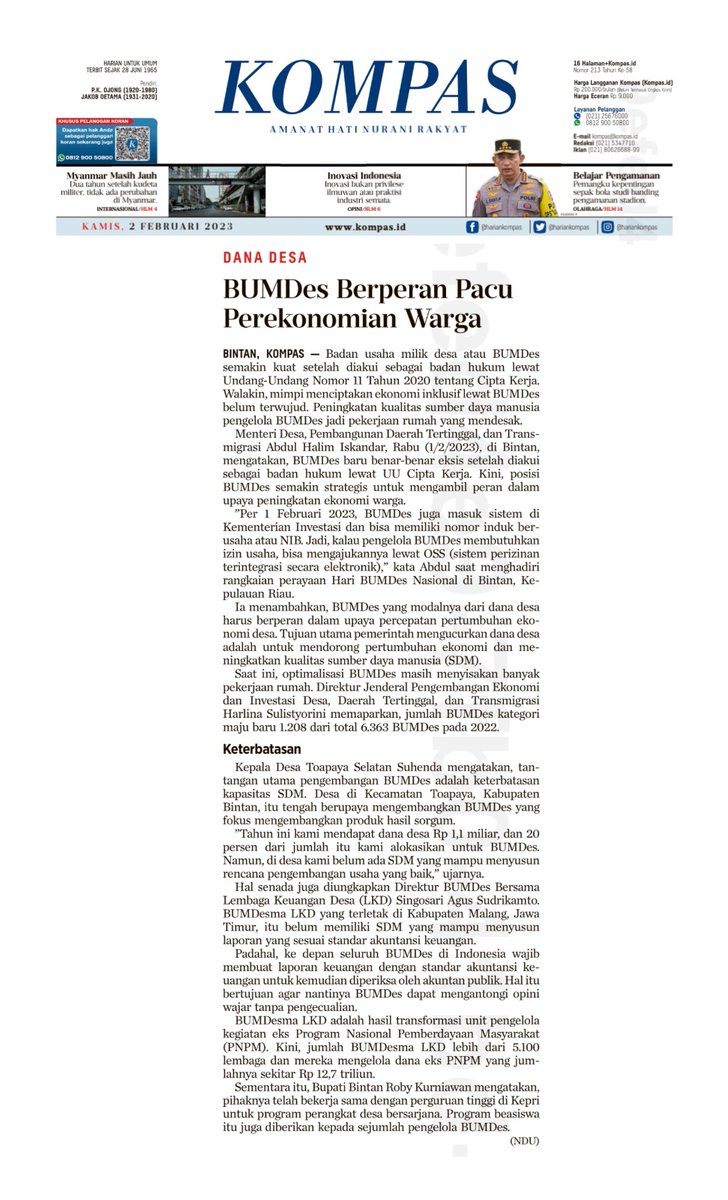 BUMDesa turut memacu perekonomian warga desa 

#HariBUMDesa

<a href="/jokowi/">Joko Widodo</a> 
<a href="/halimiskandarnu/">ABDUL HALIM ISKANDAR</a>
@Kemendespdtt
<a href="/malik_haramain/">malikharamain</a>
<a href="/imansyukri/">Iman Sukri</a>
<a href="/taufikmadjid71/">IG : taufik.madjid</a>
@yusradaridesa 
<a href="/azzameldzikrie/">#SantriIndonesia</a> 
<a href="/tppkemendes/">TPP KEMENDES</a>
<a href="/tpplampung/">TPPLampung</a>