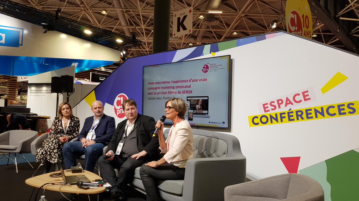 XMPie's tweet photo. We're at #C!Print today in Lyon discussing the latest XMPie-powered #Personalisation project for the French supermarket chain #Biocoop with @Xerox #Inneo, and #Epsilon. https://t.co/joekkFeRE6
