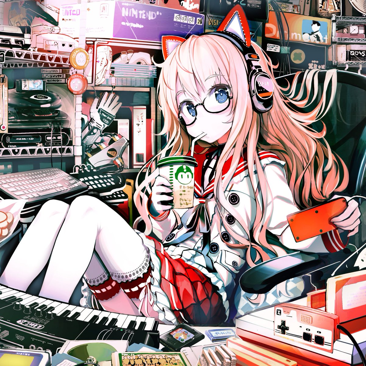 prog_games's tweet image. #オリキャラは性癖の見本市
NES game &quot;Run&apos;s Chiptune Hell&quot;. 
「西武ロードリスト蘭のチップチューン地獄」
dlsite.jp/howtw/RJ238358