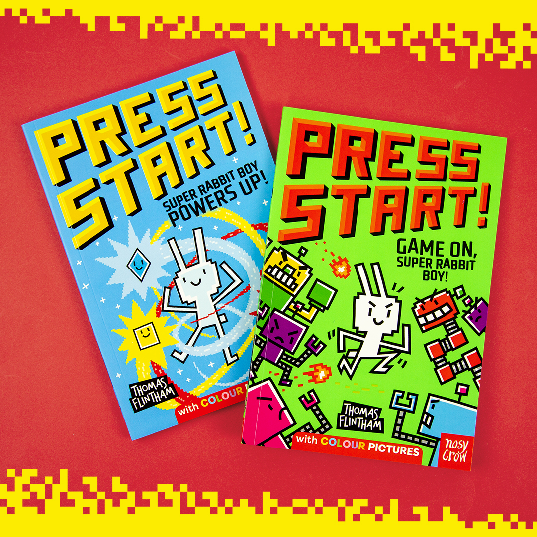 #PressStart is HERE! 🐰🥕🎮 This new #graphicnovel series from @thomasflintham is perfect for kids who love both #books AND #videogames 🕹 Ready. Set. Go! ow.ly/3Fxg50MFxOc