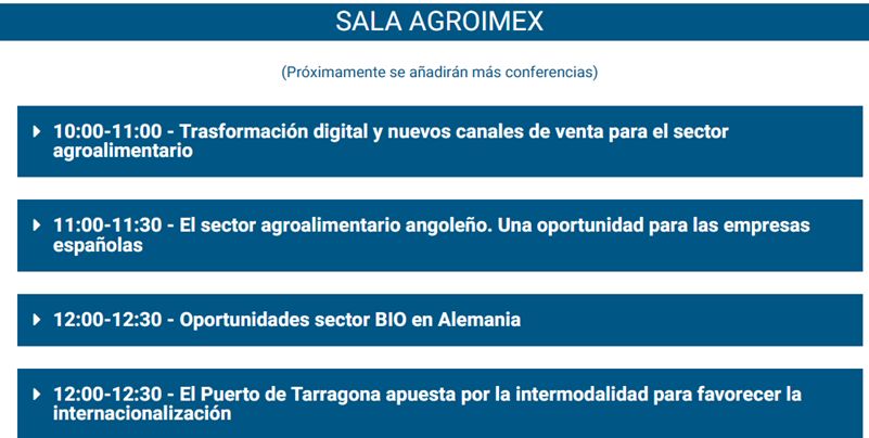 ImpulsoExterior's tweet photo. #AGROIMEX| Los temas más relevantes del momento para las empresas del sector Agro
@esFIAB @forointeralimen @ICEX_ @CoopsAgroES @ESKZGL @EmbajadaAngola @AipexA @PortTarragona @ViverosVeron 

✅ 8 y 9 de febrero 
INSCRÍBETE en 👇
https://t.co/MpaPFciaev https://t.co/rczIJpQMOs