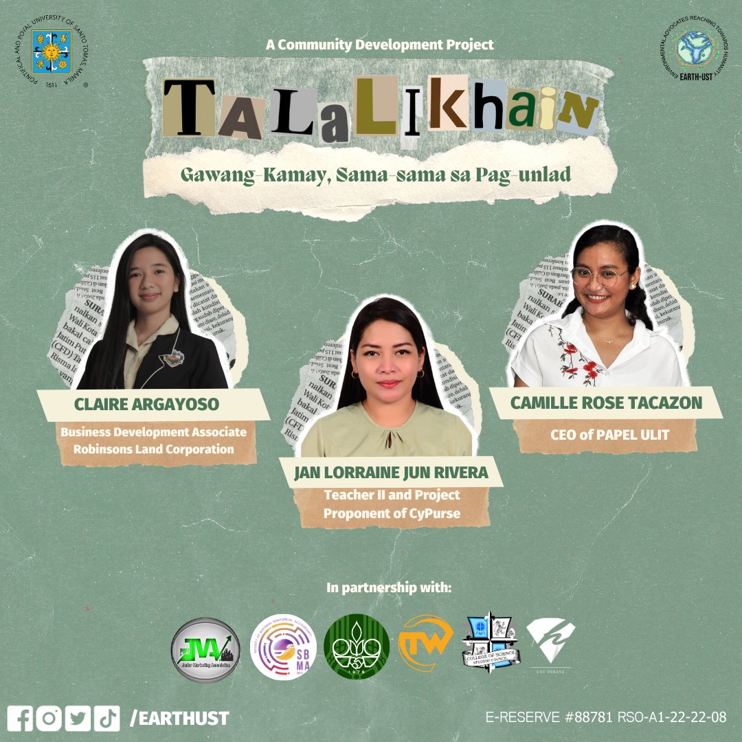 earthust's tweet photo. Upang gawing mas makabuluhan ang TalaLikhain: Gawang-kamay Sama-sama sa Pag-unlad, kilalanin natin ang ating mga panauhing tagapagsalita! 

1/9 https://t.co/mz6aGoRYcG
