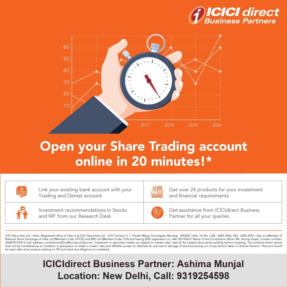 MunjalMohit9870's tweet photo. Click on the link to open your Free Demat account Online in 20 minutes!
.
https://t.co/UFT8dnjxUQ
.
#ICICIdirect #ICICIdirectkaro #finance #investment #investing101 #stockmarketindia #optionstrading #optionstrader #EasyOptions #wealth #directusinvestments #demataccount #demat https://t.co/H0UcnMwCQh