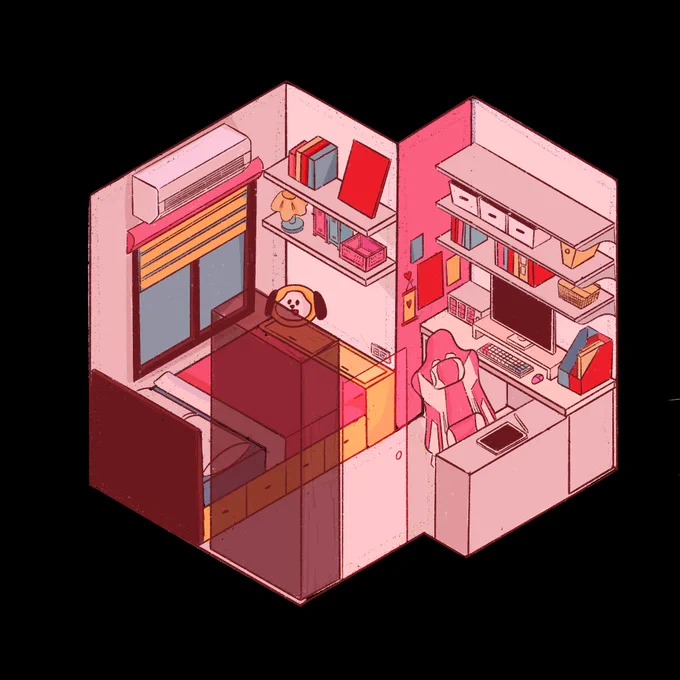 dream room sailor moon kinda-inspired (modern^^)  #artph 