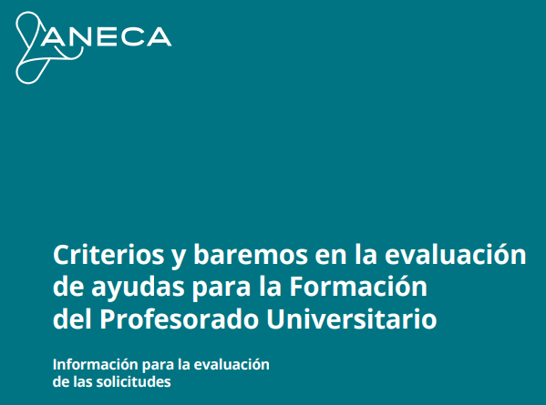 ANECAinfo's tweet photo. 🆕Publicados los criterios y baremos de evaluación de ayudas FPU 2022
➡️Tras la sesión de Conversaciones con ANECA sobre la evaluación de solicitudes de estas ayudas del @UniversidadGob, se publica el documento de criterios y baremos en su evaluación, de la que se encarga ANECA.+ https://t.co/yqSyEb4KTS